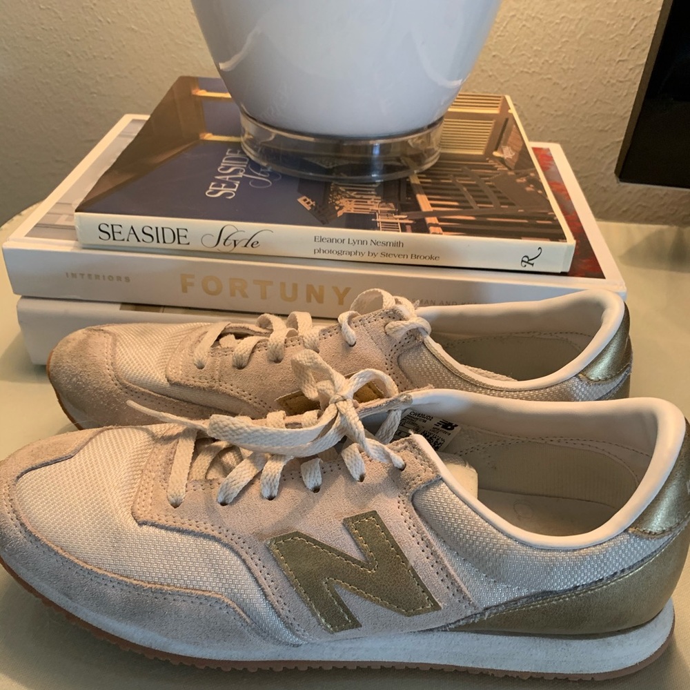 New Balance Gold Sneakers (J. crew Collab)